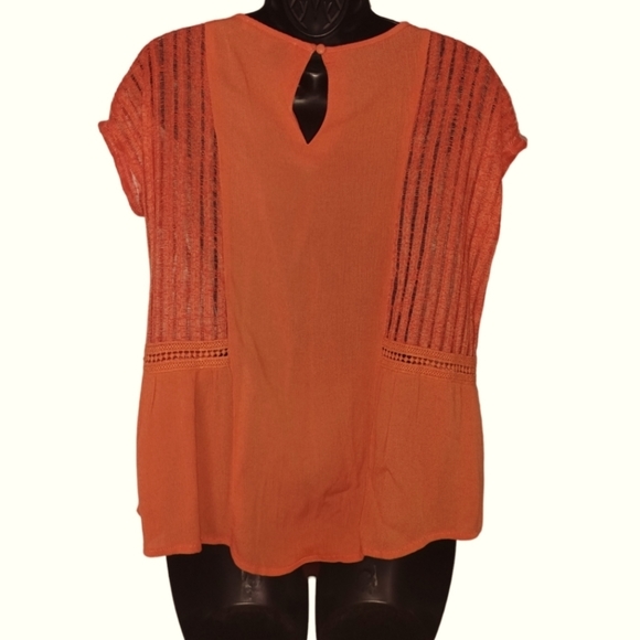 Miss Me Boho Beaded Top Orange Medium - Picture 2 of 4